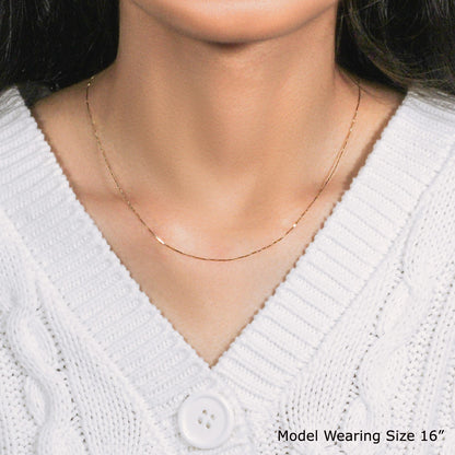 10k Yellow Gold Classic Box Chain (0.45 mm)